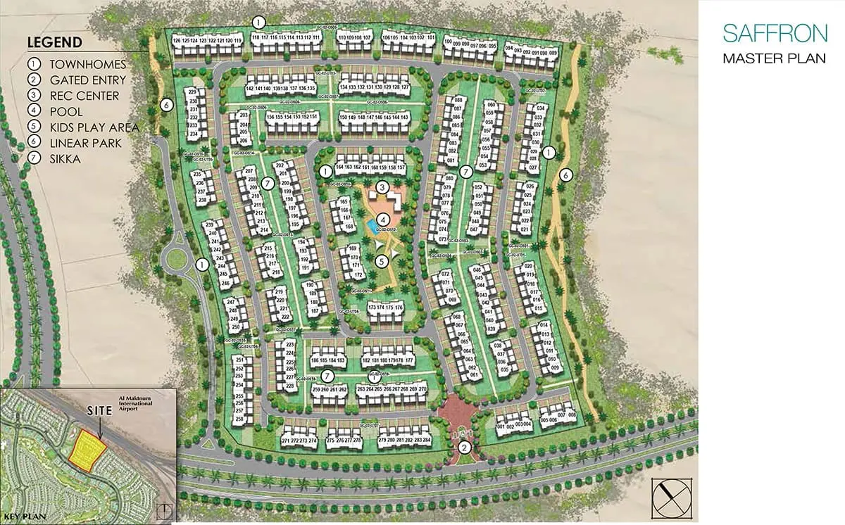 Saffron Townhouses at Emaar South Master Plan