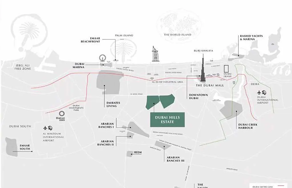 Park Field by Emaar Location Map