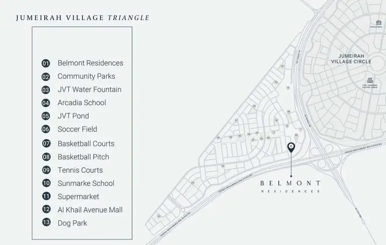 Belmont Residences at JVT Dubai Master Plan
