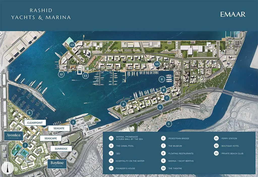 Bayline & Avonlea by Emaar Master Plan