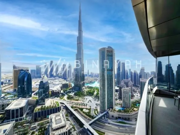 Burj Khalifa View | 3 bed + Maid|High Floor | Vacant