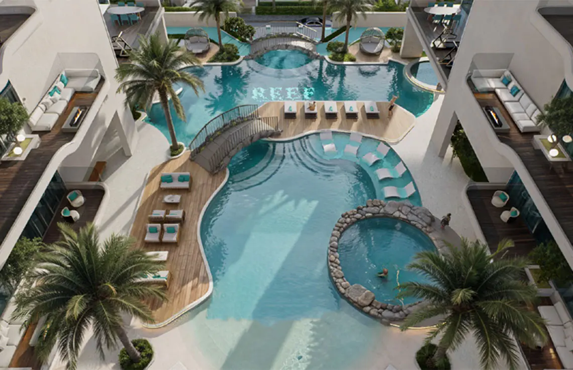 Sunken Balcony at Dubai Land Residence Complex