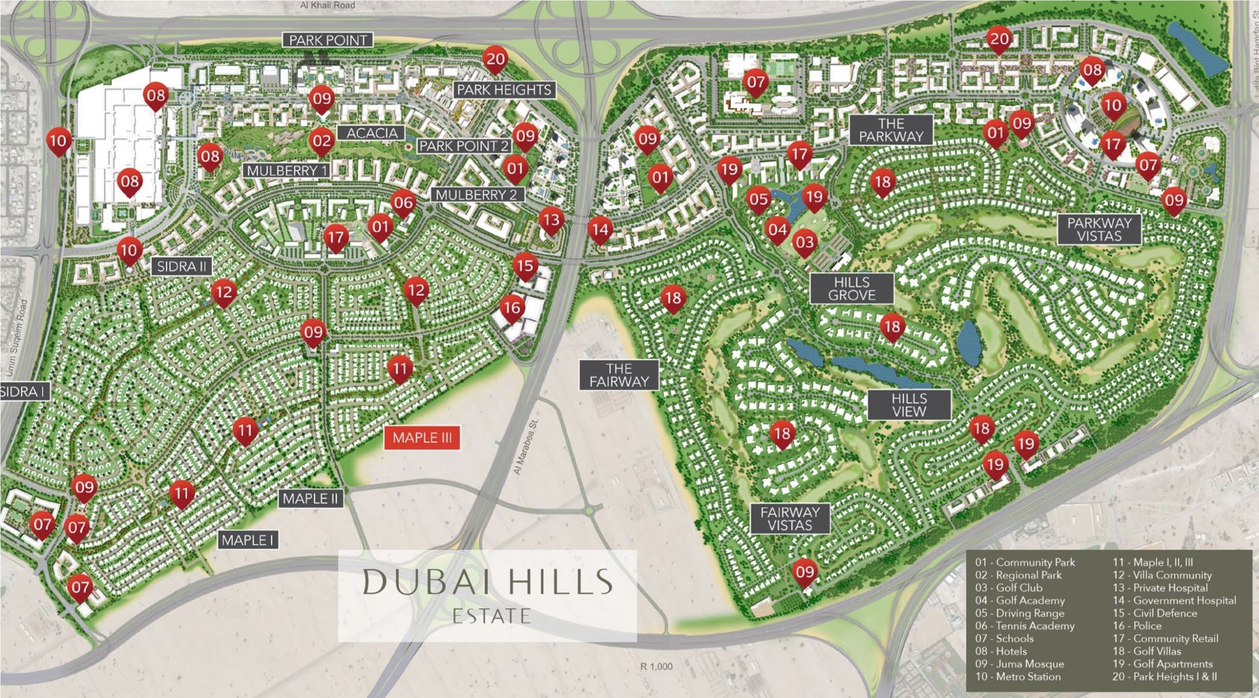 dubai hills estates master plan