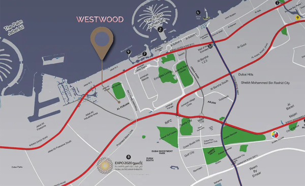 Westwood Residences at Al Furjan-location-map
