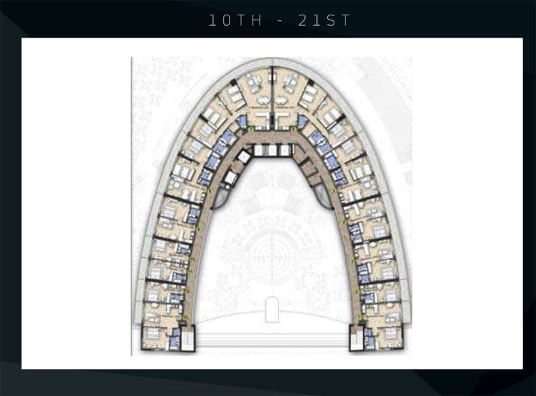 Bay’s Edge Typical Floor Plan 10th – 21st