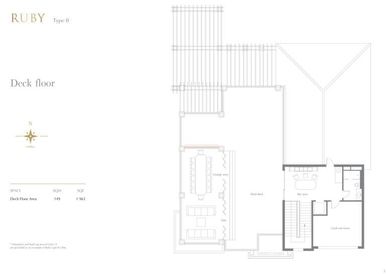 22 Carat Ruby Type B Villa Deck Floor Plans