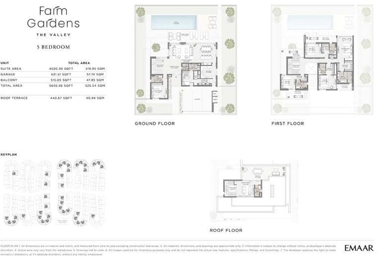Farm Gardens 5 Bedroom Villa Floor Plans