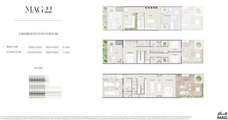 MAG 22 3 Bedroom Townhouse Floor Plans