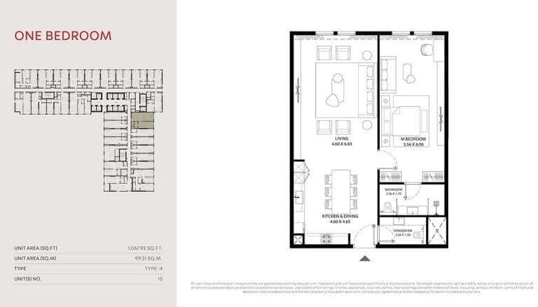 Mag 330 1 Bedroom Apartment Floor Plan 4