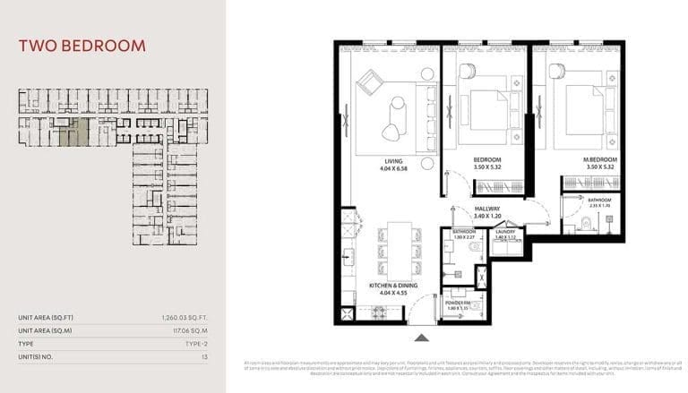 Mag 330 2 Bedroom Apartment Floor Plan 2