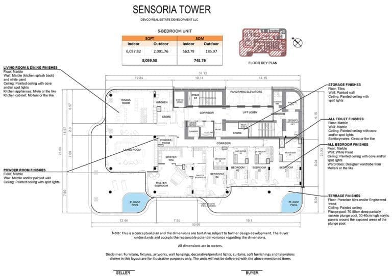 Sensoria Tower 5 Bedroom Unit Floor Plans