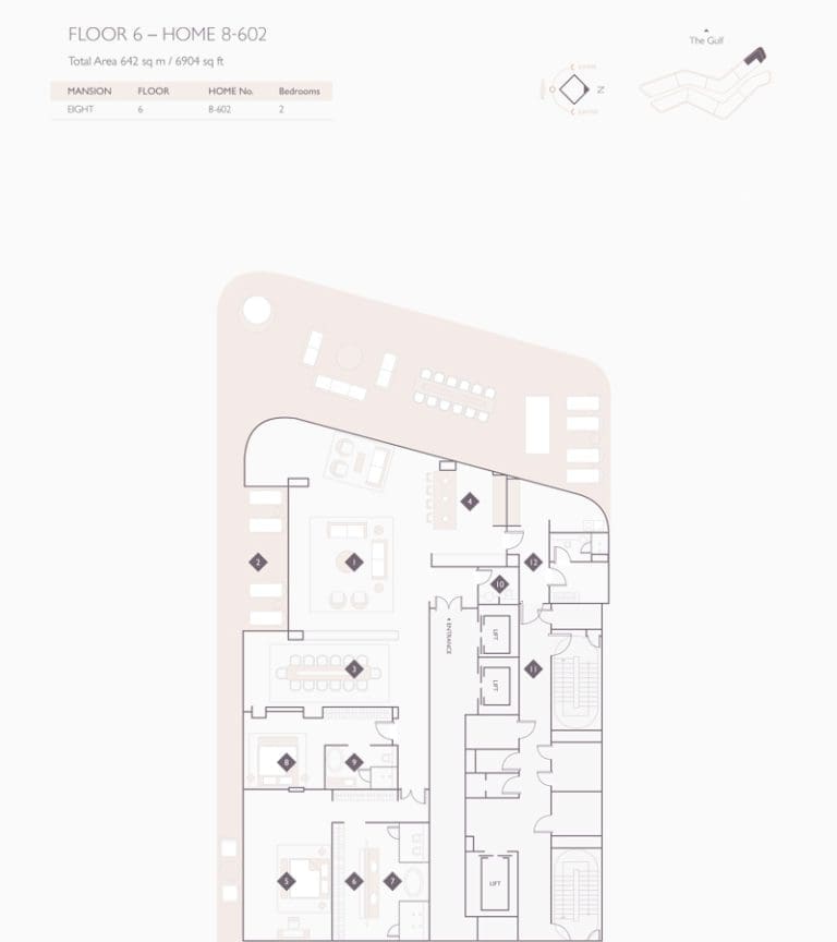 Alef Residences Mansions 8 – 602 Floor Plans