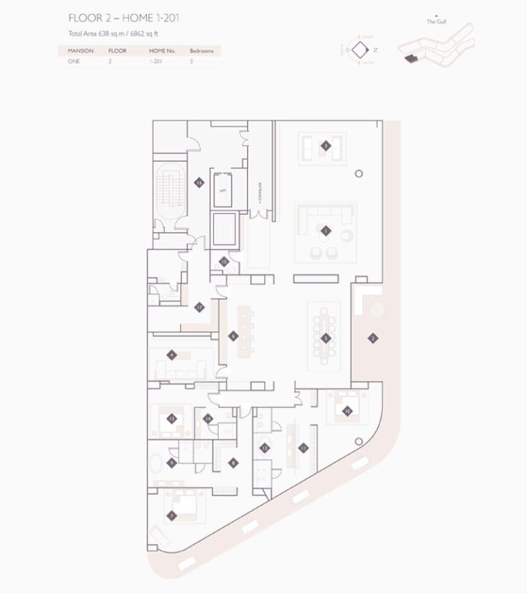 Alef Residences Mansions 1 – 201 Floor Plans