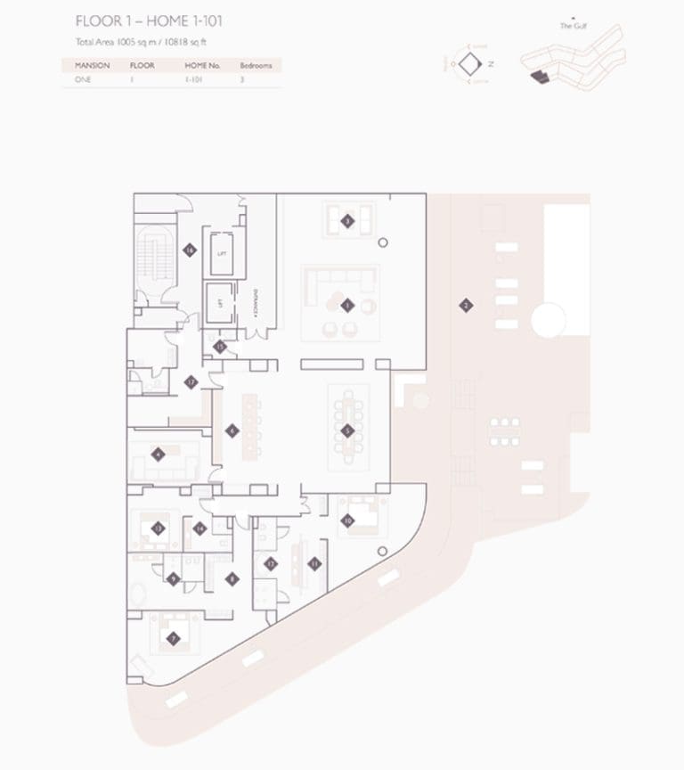 Alef Residences Mansions 1 – 101 Floor Plans