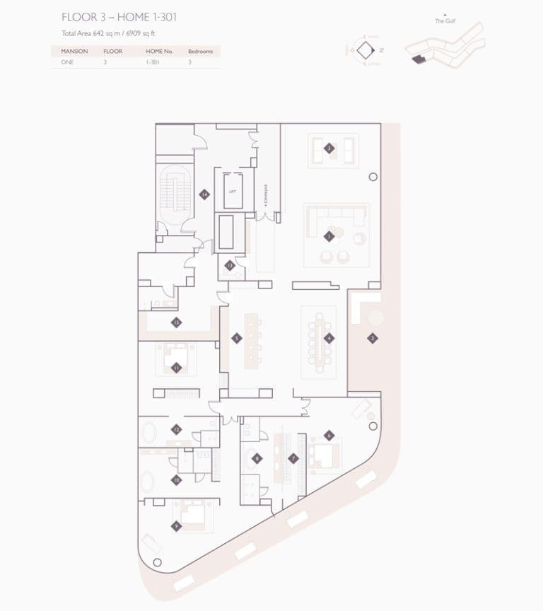 Alef Residences Mansions 1 – 301 Floor Plans
