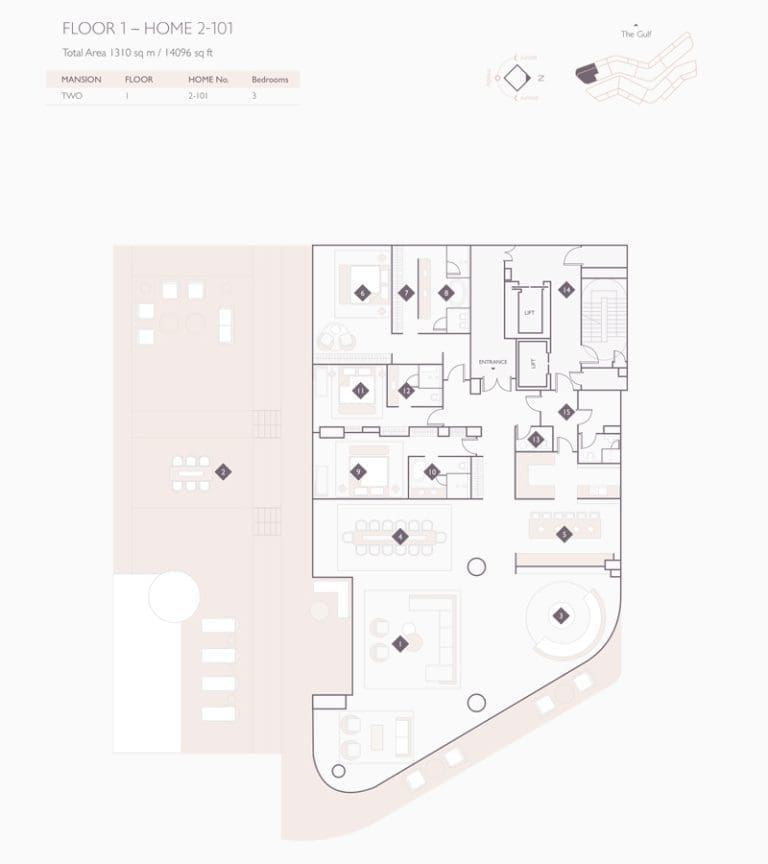 Alef Residences Mansions 2 – 101 Floor Plans