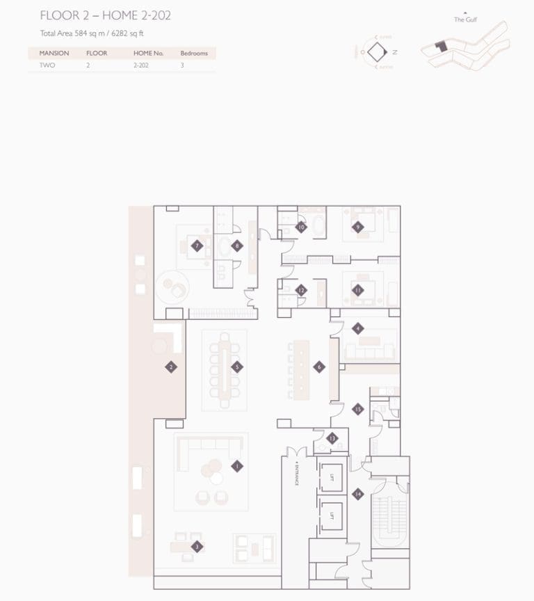 Alef Residences Mansions 2 – 202 Floor Plans