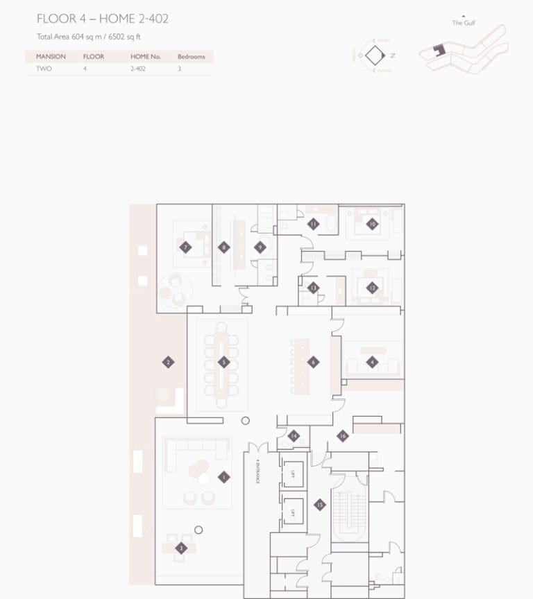 Alef Residences Mansions 2 – 402 Floor Plans