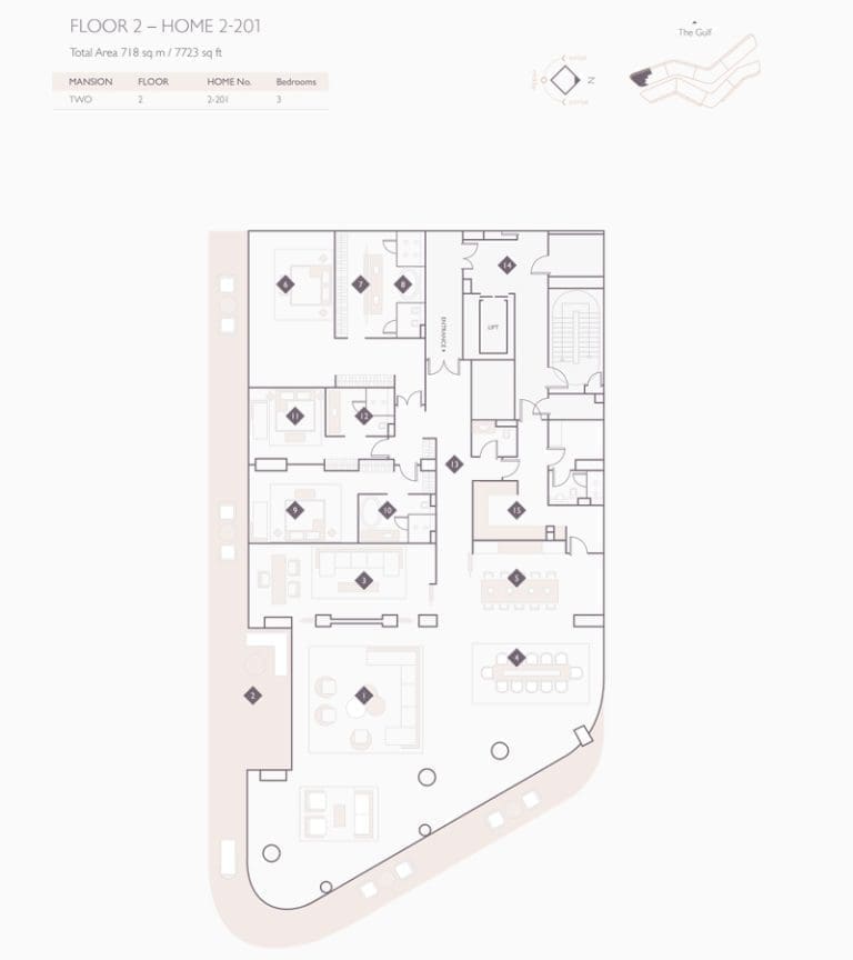 Alef Residences Mansions 2 – 201 Floor Plans