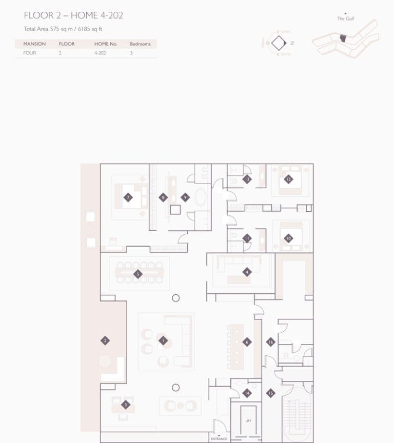 Alef Residences Mansions 4 – 202 Floor Plans