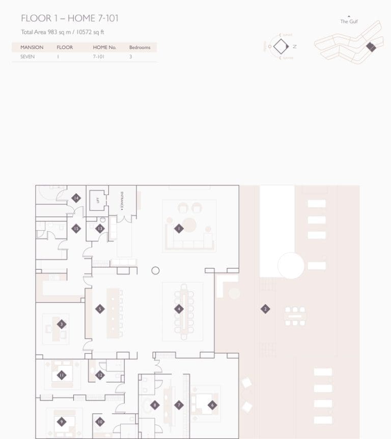 Alef Residences Mansions 7 – 101 Floor Plans