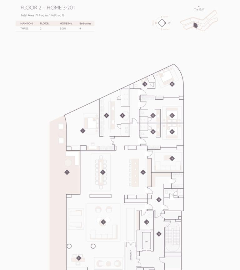 Alef Residences Mansions 3 – 201 Floor Plans