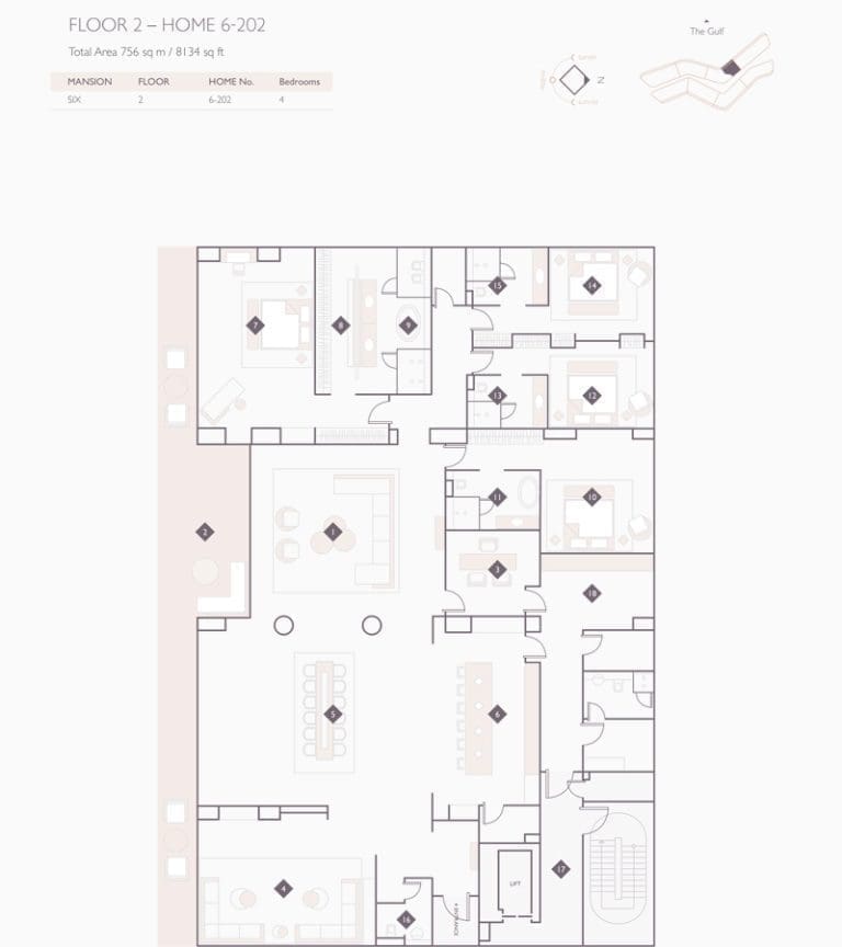 Alef Residences Mansions 6 – 202 Floor Plans