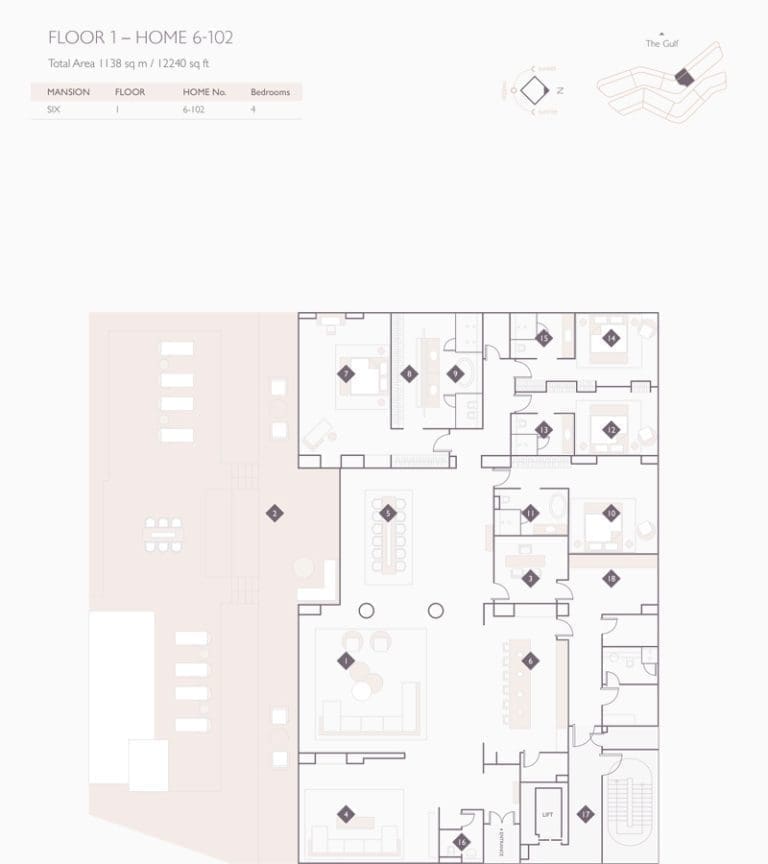 Alef Residences Mansions 6 – 102 Floor Plans