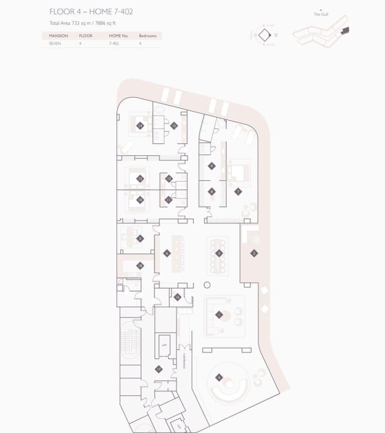 Alef Residences Mansions 7 – 402 Floor Plans