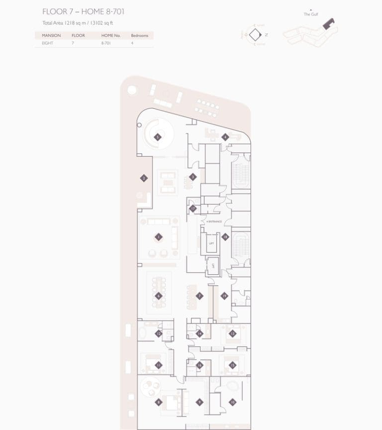 Alef Residences Mansions 8 – 701 Floor Plans