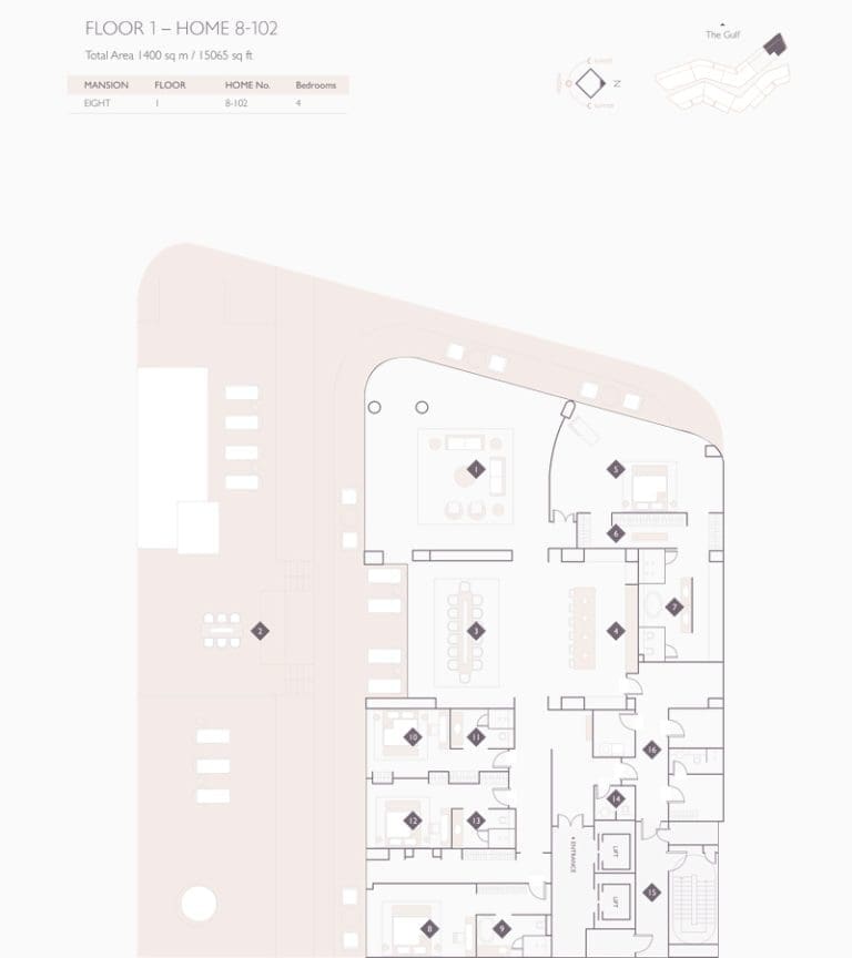 Alef Residences Mansions 8 – 102 Floor Plans