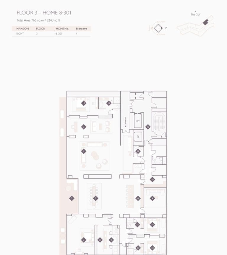 Alef Residences Mansions 8 – 301 Floor Plans