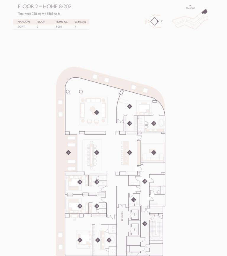 Alef Residences Mansions 8 – 202 Floor Plans