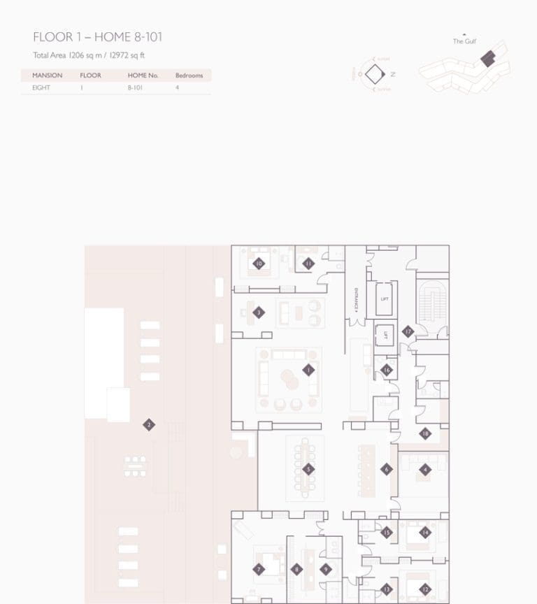 Alef Residences Mansions 8 – 101 Floor Plans