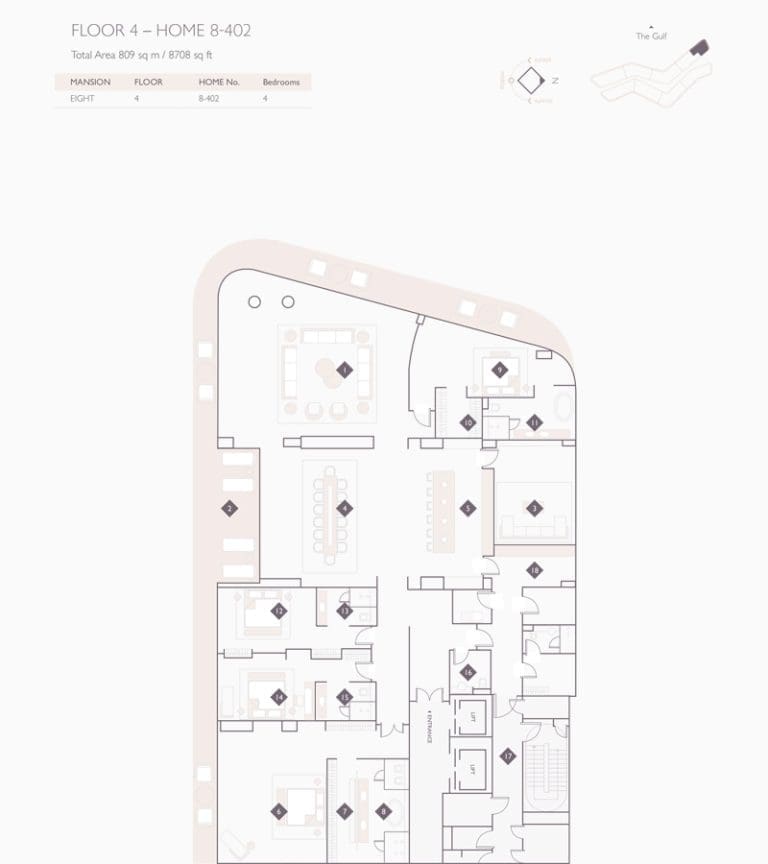 Alef Residences Mansions 8 – 402 Floor Plans