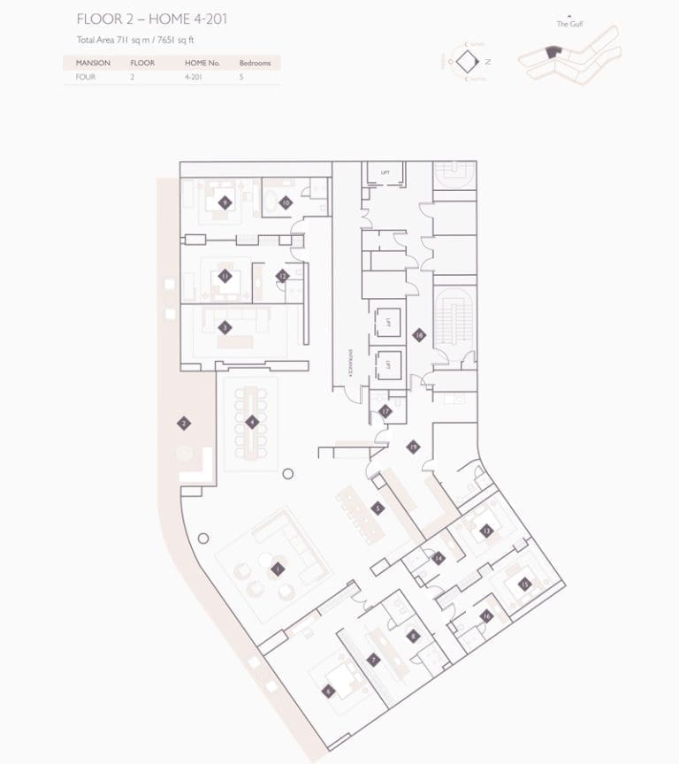 Alef Residences Mansions 4 – 201 Floor Plans
