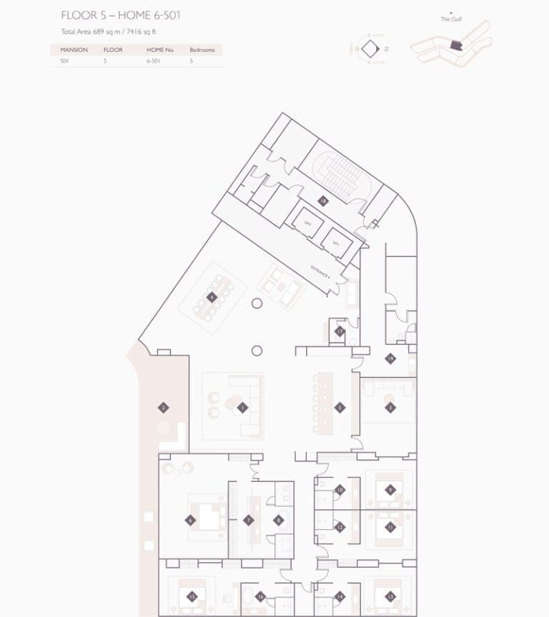 Alef Residences Mansions 6 – 501 Floor Plans