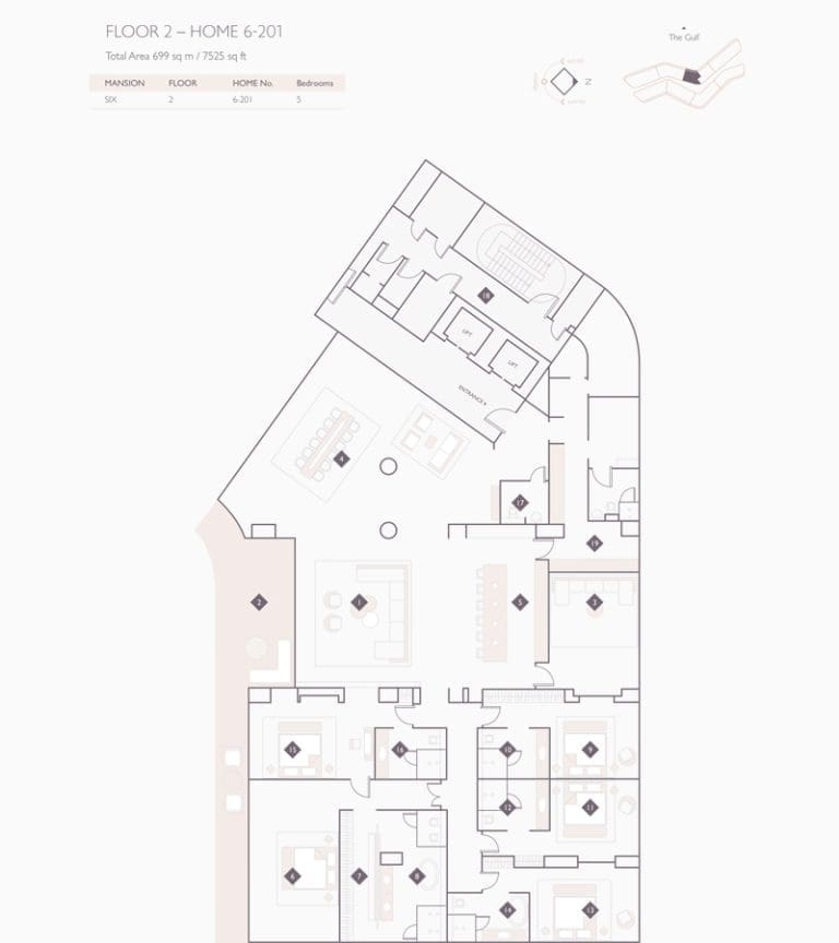 Alef Residences Mansions 6 – 201 Floor Plans