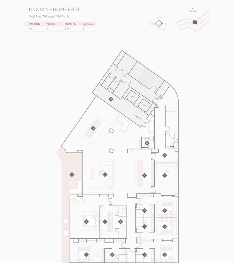 Alef Residences Mansions 6 – 401 Floor Plans
