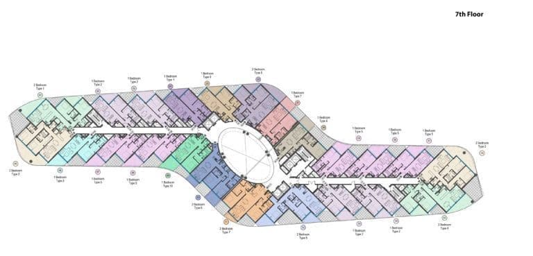 Mina Azizi 7th Floor Plans