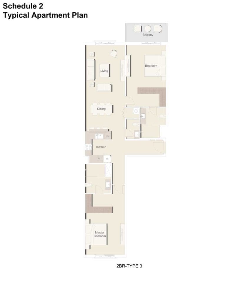 Eaton Place 2 Bedroom Apartment Type 3 Floor Plans