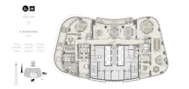 IL Primo 6 Bedroom Apartment Unit 2 Floor Plans