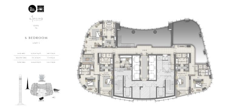 IL Primo 6 Bedroom Apartment Unit 3 Floor Plans