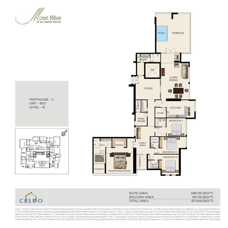 Mon Reve Penthouse C Floor Plans