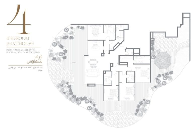 Azizi Royal Bay 4 Bedroom Penthouse Floor Plans