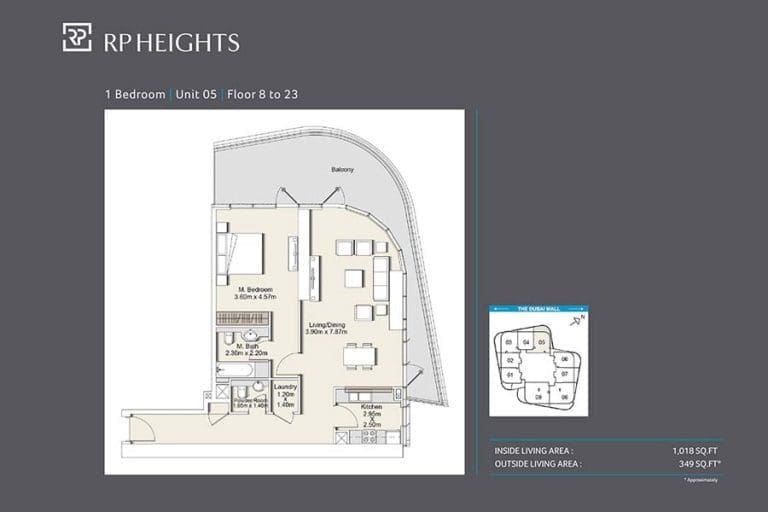 RP Heights 1 Bedroom Apartment Unit 05 Floor Plans