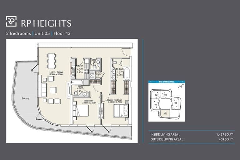 RP Heights 2 Bedroom Apartment Unit 5 Floor Plans