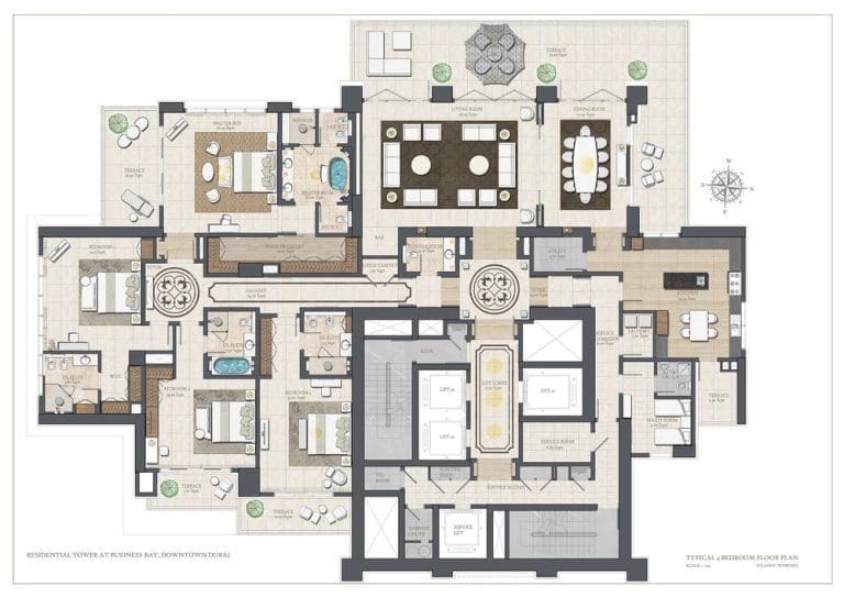 The 118 4 Bedroom Apartment Floor Plans