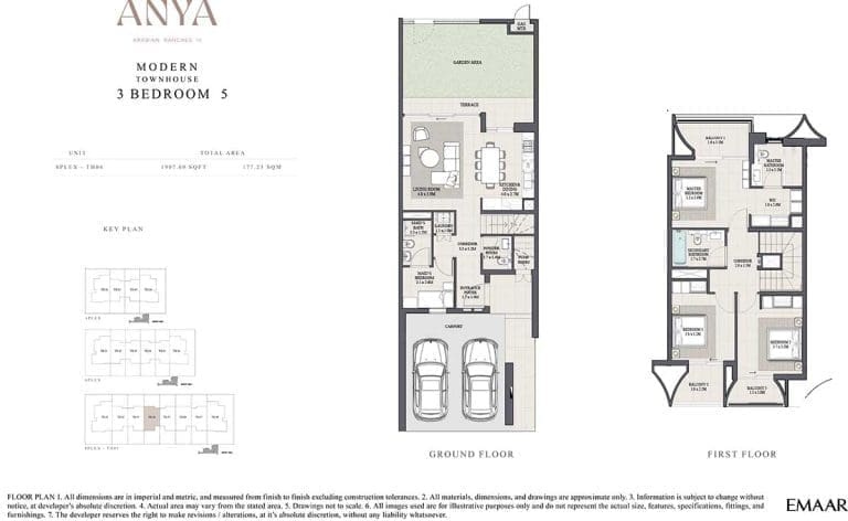 ANYA 3 Bedroom Modern Townhouse 5 Floor Plans