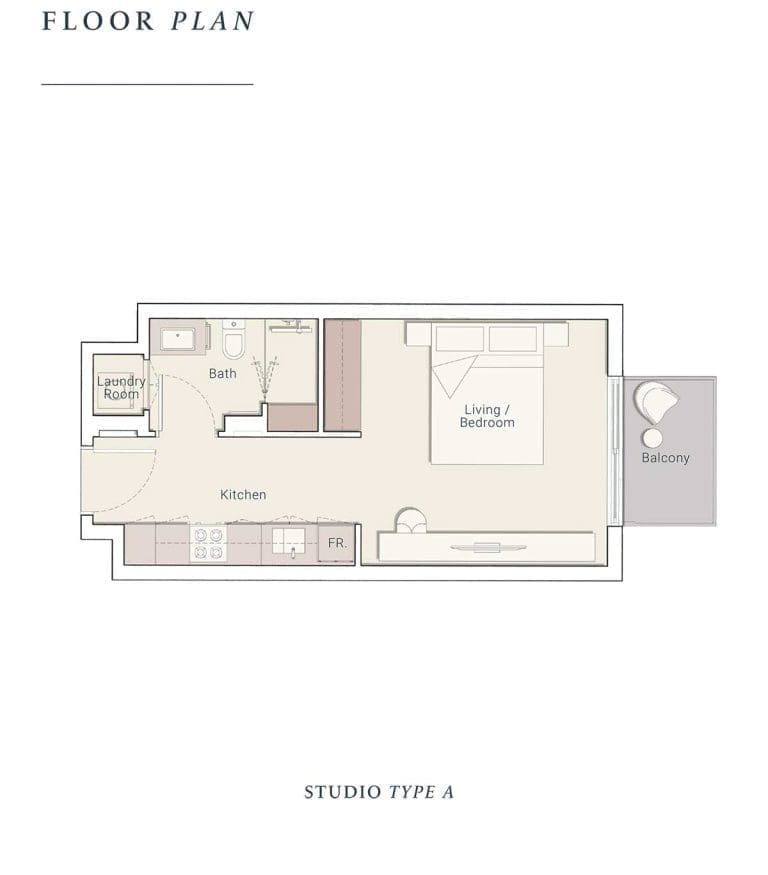 Belmont Residences Studio Type A Floor Plans